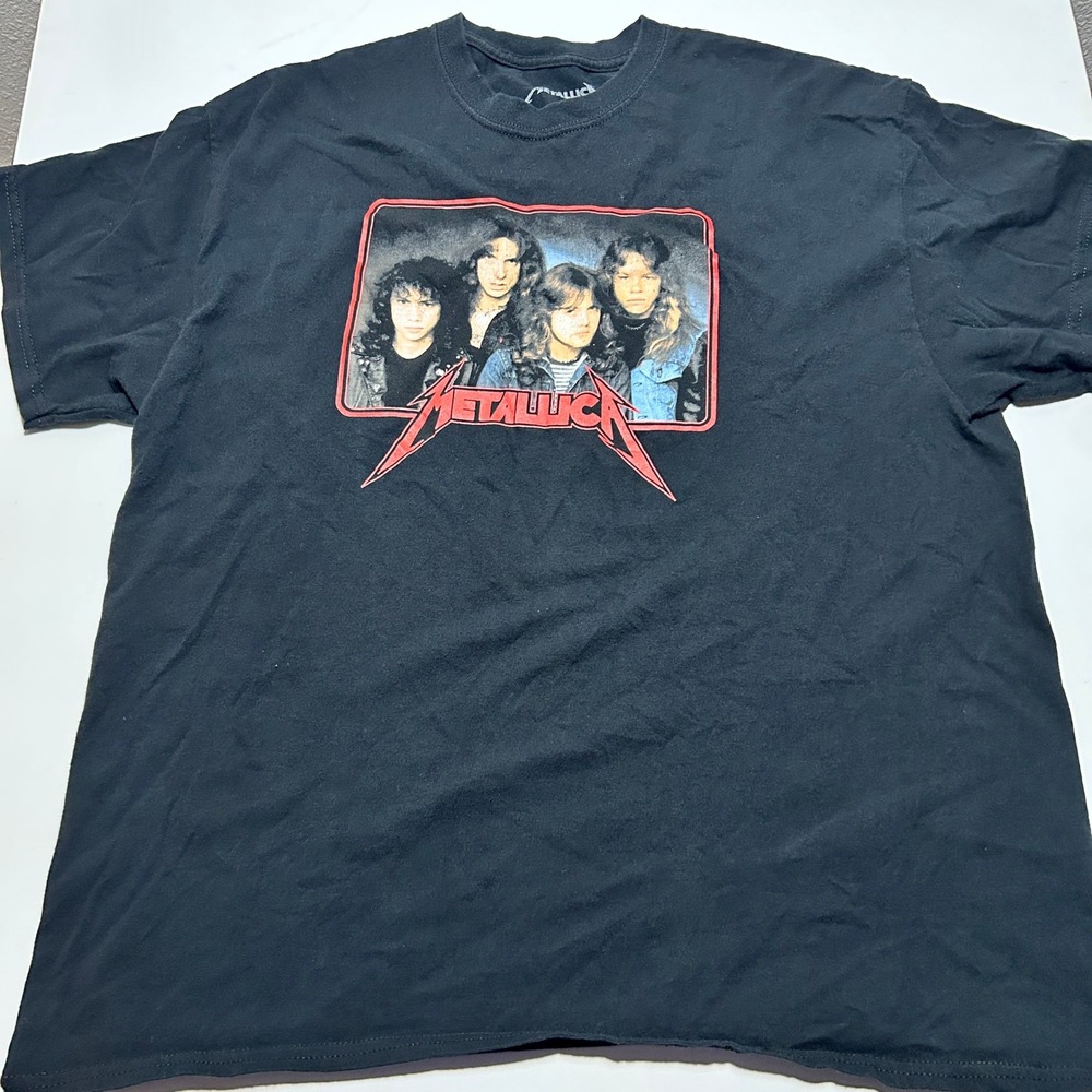 Metallica Band Graphic T-Shirt Mens XL Black Short Sleeve Crewneck Cotton Tee